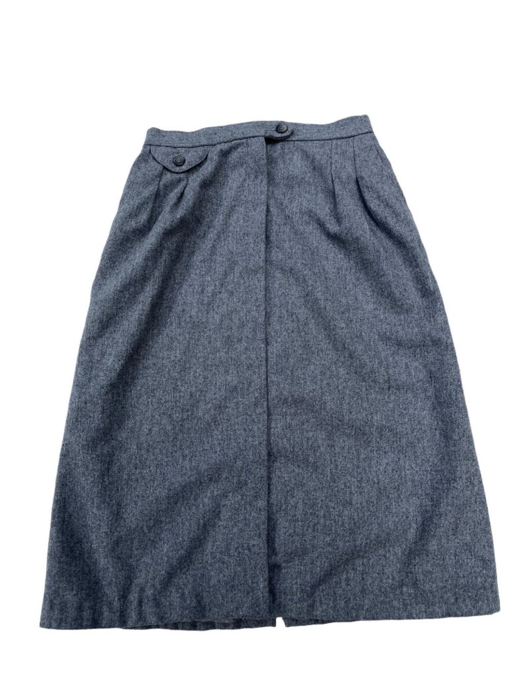 JH Collections Size 8/9 Grey wool/ polyester Skirt Knee Length 26c